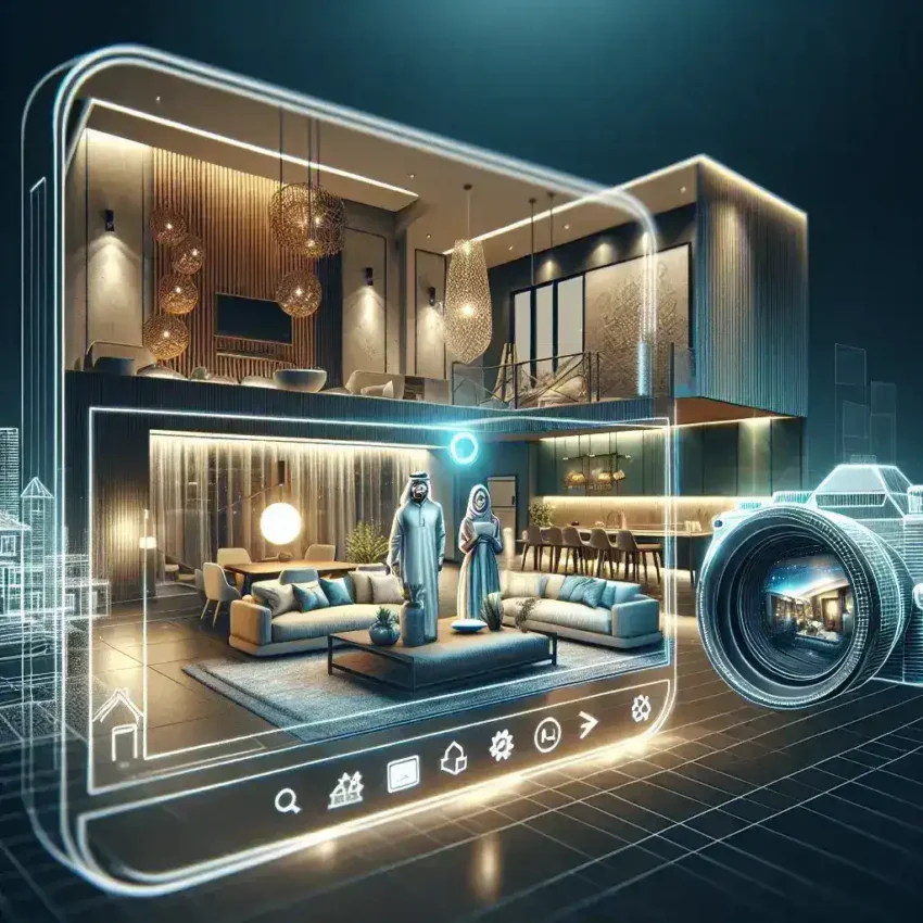 "Professional real estate agent filming an engaging video tour of a modern property for online marketing, showcasing essential elements for attracting buyers."